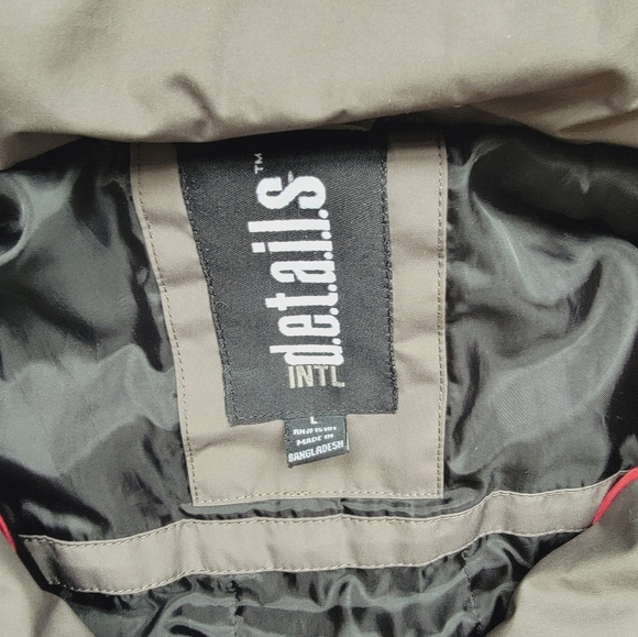 Womens Zip Front Hooded Winter Coat Jacket Gray Large INTL d.e.t.a.i.l.s - Picture 5 of 11